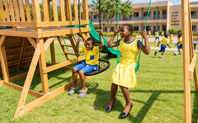 Children on swings